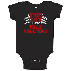 This Guy Thumbs Trap Shooting Favorite Sport Baby One Piece This Guy Thumbs Trap Shooting Favorite Sport Baby One Piece