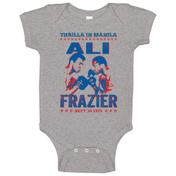 Thrilla In Manilla Muhammad Ali Vs Joe Frazier Boxing Fighter Fan Baby One Piece Thrilla In Manilla Muhammad Ali Vs Joe Frazier Boxing Fighter Fan Baby One Piece