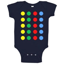 Twister Dots Retro Game Baby One Piece Twister Dots Retro Game Baby One Piece