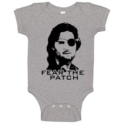 Snake Plissken Fear The Patch Baby One Piece Snake Plissken Fear The Patch Baby One Piece