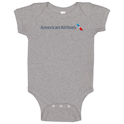 American Airlines Nasdaq Company Logo Employee Fan Raglan Baby One Piece American Airlines Nasdaq Company Logo Employee Fan Raglan Baby One Piece