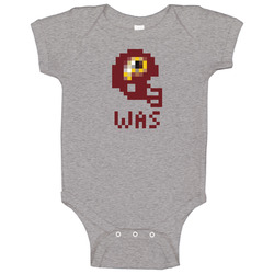 Washington Was Football Nfl Team Pixelated 8 Bit Logo Fan Baby One Piece Washington Was Football Nfl Team Pixelated 8 Bit Logo Fan Baby One Piece