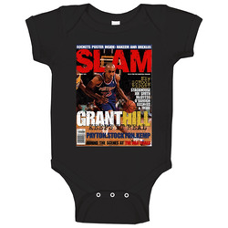 Slam Magazine Issue 7 Grant Hill Popular Basketball Magazine Grunge Look Baby One Piece Slam Magazine Issue 7 Grant Hill Popular Basketball Magazine Grunge Look Baby One Piece