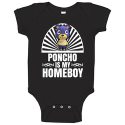 Poncho Is My Homeboy Animal Crossing New Horizons Character Video Game Fan Baby One Piece Poncho Is My Homeboy Animal Crossing New Horizons Character Video Game Fan Baby One Piece