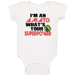 Im An Amato Whats Your Superpower Funny Last Name Baby One Piece Im An Amato Whats Your Superpower Funny Last Name Baby One Piece