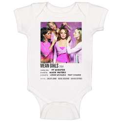 Mean Girls Retro Movie Credits Card Baby One Piece Mean Girls Retro Movie Credits Card Baby One Piece