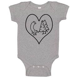 Food Funny Macaroni Cheese Baby One Piece Food Funny Macaroni Cheese Baby One Piece