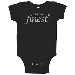 Tesco Finest Supermarket Logo Foodie Baby One Piece Tesco Finest Supermarket Logo Foodie Baby One Piece