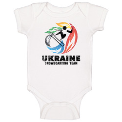Ukraine Snowboarding Team 2014 Olympic Sochi Vintage Distressed Baby One Piece Ukraine Snowboarding Team 2014 Olympic Sochi Vintage Distressed Baby One Piece