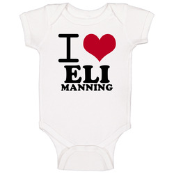 Eli Manning Football Sports New York Buffalo I Heart Love Baby One Piece Eli Manning Football Sports New York Buffalo I Heart Love Baby One Piece