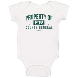 Property Of Country General Er Retro Hopsital Tv Show Fan Baby One Piece Property Of Country General Er Retro Hopsital Tv Show Fan Baby One Piece