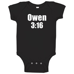 Owen 3:16 Stone Cold Steve Austin Custom Last Name Wrestler Parody Baby One Piece Owen 3:16 Stone Cold Steve Austin Custom Last Name Wrestler Parody Baby One Piece