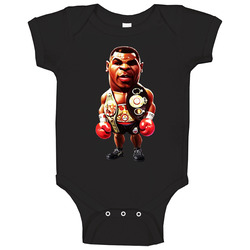 Mike Tyson Cartoon Boxer Cool Retro Boxing Fan Baby One Piece Mike Tyson Cartoon Boxer Cool Retro Boxing Fan Baby One Piece