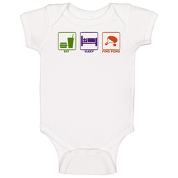 Eat Sleep Ping Pong Baby One Piece Eat Sleep Ping Pong Baby One Piece