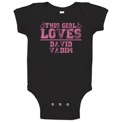 This Girl Loves David Vadim Boxer Baby One Piece This Girl Loves David Vadim Boxer Baby One Piece