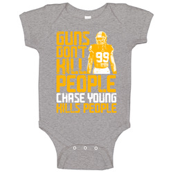 Guns Dont Kill Chase Young Kills People Washington Football Baby One Piece Guns Dont Kill Chase Young Kills People Washington Football Baby One Piece