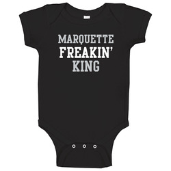 Marquette Freakin' King Oakland Football Player Cool Fan Baby One Piece Marquette Freakin' King Oakland Football Player Cool Fan Baby One Piece