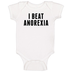 I Beat Anorexia Funny Baby One Piece I Beat Anorexia Funny Baby One Piece