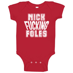 Fcking Nick Foles Kansas City Football Team Favorite Player Fan Baby One Piece Fcking Nick Foles Kansas City Football Team Favorite Player Fan Baby One Piece
