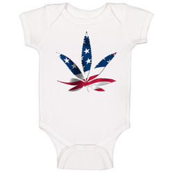 Us Pot Flag Baby One Piece Us Pot Flag Baby One Piece