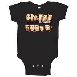 Grey's Anatomy Head Shots Tv Show Baby One Piece Grey's Anatomy Head Shots Tv Show Baby One Piece