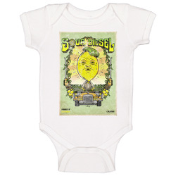 Sour Diesel Cannabis Weed Strain Parody Worn Look Baby One Piece Sour Diesel Cannabis Weed Strain Parody Worn Look Baby One Piece