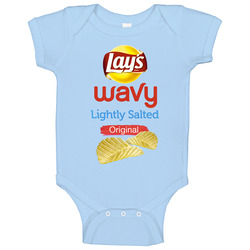 Lay's Wavy Lightly Salted Potato Chips Bag Costume Baby One Piece Lay's Wavy Lightly Salted Potato Chips Bag Costume Baby One Piece
