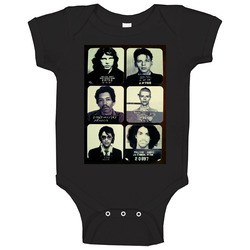 Celebrity Musician Mugshot Baby One Piece Celebrity Musician Mugshot Baby One Piece
