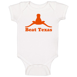 Upside Down Beat Texas Longhorn Logo Baby One Piece Upside Down Beat Texas Longhorn Logo Baby One Piece