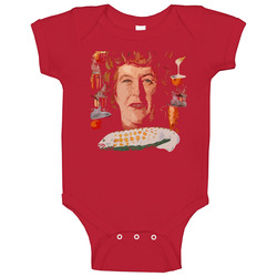 Julia Child Professional Cook Tv Show Baby One Piece