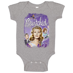 Bewitched 60s Tv Series Show Worn Look Vintage Unisex Baby One Piece Bewitched 60s Tv Series Show Worn Look Vintage Unisex Baby One Piece