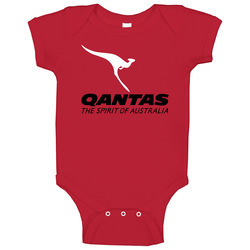 Qantas Airline Australian Red Baby One Piece Qantas Airline Australian Red Baby One Piece