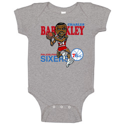 Charles Barkley Retro Basketball Caricature Baby One Piece Charles Barkley Retro Basketball Caricature Baby One Piece