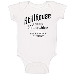 Stillhouse Original Moonshine Label Logo Booze Drinking Cool Baby One Piece Stillhouse Original Moonshine Label Logo Booze Drinking Cool Baby One Piece