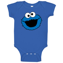 Cookie Monster Face Sesame Street Tv Show Character Baby One Piece Cookie Monster Face Sesame Street Tv Show Character Baby One Piece