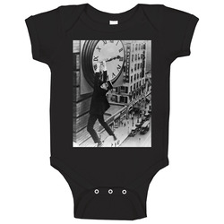 Harold Lloyd Hanging From Clock In Safety Last 1923 Movie Baby One Piece Harold Lloyd Hanging From Clock In Safety Last 1923 Movie Baby One Piece