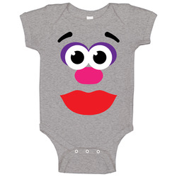 Mrs Potato Head Big Face Buddy Partner Halloween Costume Baby One Piece Mrs Potato Head Big Face Buddy Partner Halloween Costume Baby One Piece