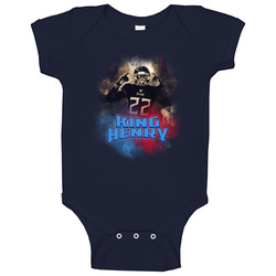 King Derrick Henry Cloudy Tennessee Fan Football Baby One Piece King Derrick Henry Cloudy Tennessee Fan Football Baby One Piece