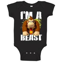 Donkey Kong Country I'm A Beast Kids Tv Show Cartoon Baby One Piece Donkey Kong Country I'm A Beast Kids Tv Show Cartoon Baby One Piece