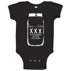 Popcorn Sutton Small Batch Moonshine Tennessee Whiskey Label Logo Drinking Baby One Piece Popcorn Sutton Small Batch Moonshine Tennessee Whiskey Label Logo Drinking Baby One Piece