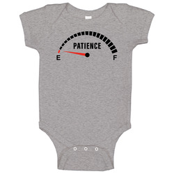 Patience On Empty Funny Baby One Piece Patience On Empty Funny Baby One Piece