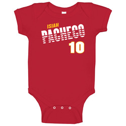 Isiah Pacheco 10 Favorite Player Red Baby One Piece Isiah Pacheco 10 Favorite Player Red Baby One Piece