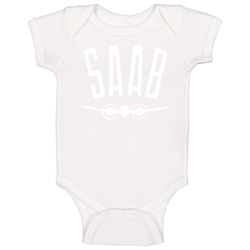 Retro Saab Logo Old School White Baby One Piece Retro Saab Logo Old School White Baby One Piece