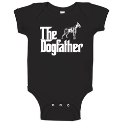 Boxer Custom Dog Breed The Dogfather Black Baby One Piece Boxer Custom Dog Breed The Dogfather Black Baby One Piece