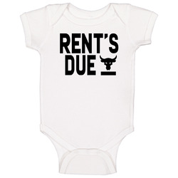 Rent's Due Training Workout Gym The Rock Fan Baby One Piece Rent's Due Training Workout Gym The Rock Fan Baby One Piece