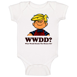 What Would Dennis The Menace Do Cartoon Baby One Piece