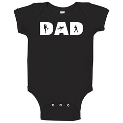 Dad Baseball Pitching Fielding Hitting Baby One Piece Dad Baseball Pitching Fielding Hitting Baby One Piece