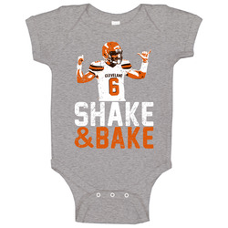 Shake And Bake Baker Mayfield Qb Football Fan Baby One Piece Shake And Bake Baker Mayfield Qb Football Fan Baby One Piece