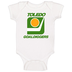 Toledo Goaldiggers International Hockey League Ihl Retro Sports Team Logo Baby One Piece