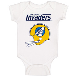 Oakland Invaders Usfl Football Fan Baby One Piece Oakland Invaders Usfl Football Fan Baby One Piece